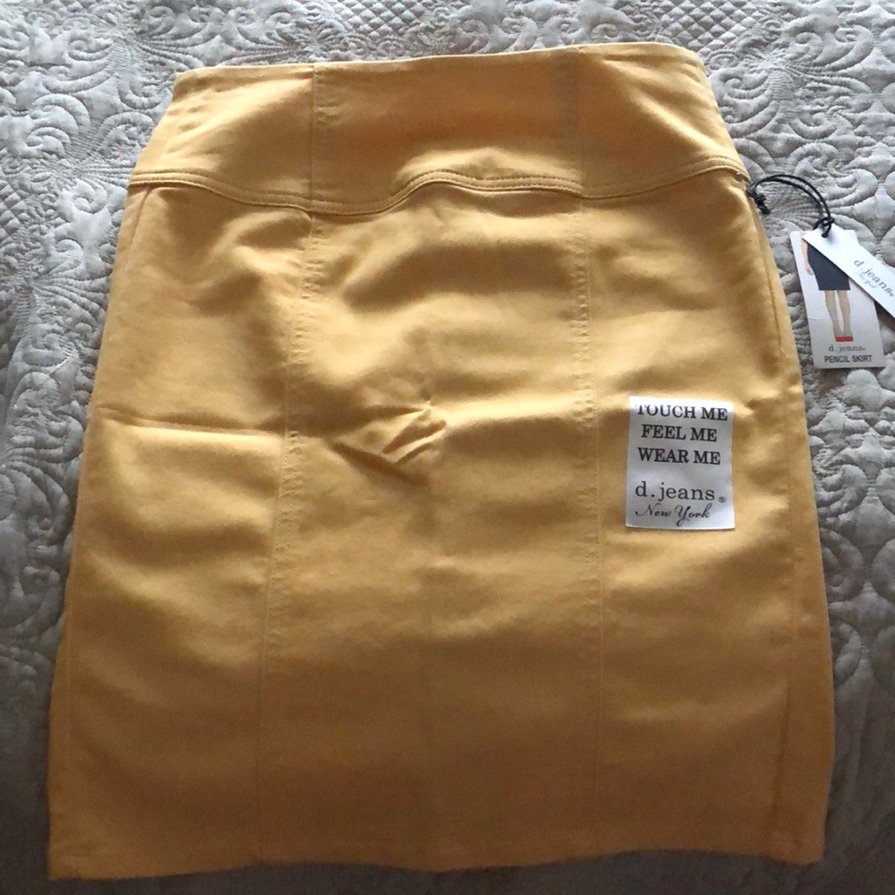 D. Jeans Marigold Yellow High Waisted Skir…